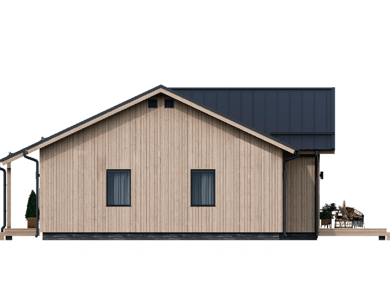 Проект каркасного дома Лагерта фасад