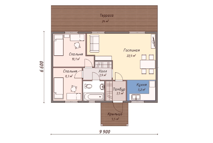 Проект каркасного дома Авалон-2 план