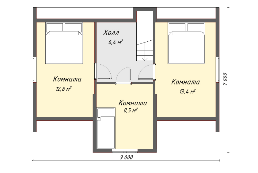 Проект каркасного дома Авалон план 2
