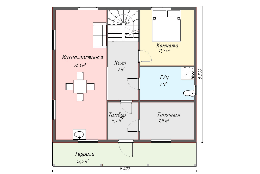 Проект каркасного дома Денвер план