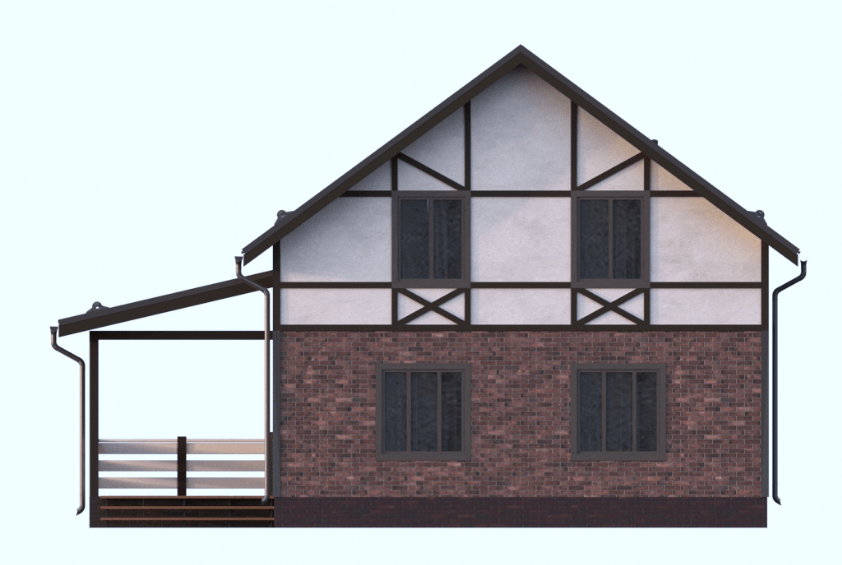 Проект каркасного дома Эссен фасад