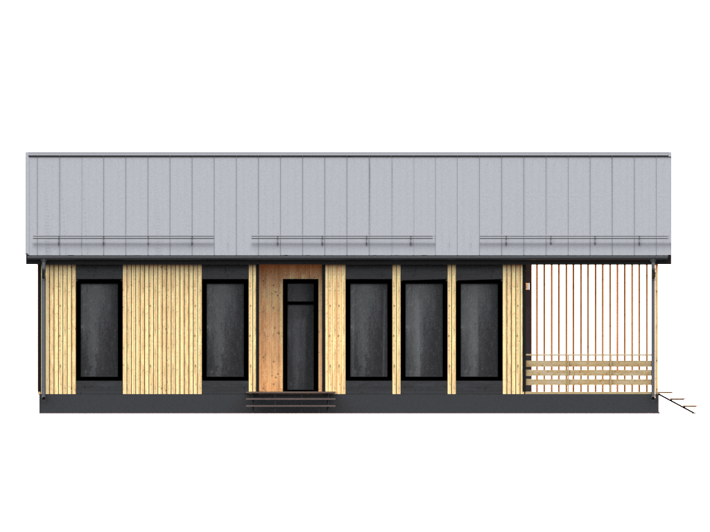 Проект каркасного дома Бьерн фасад 1
