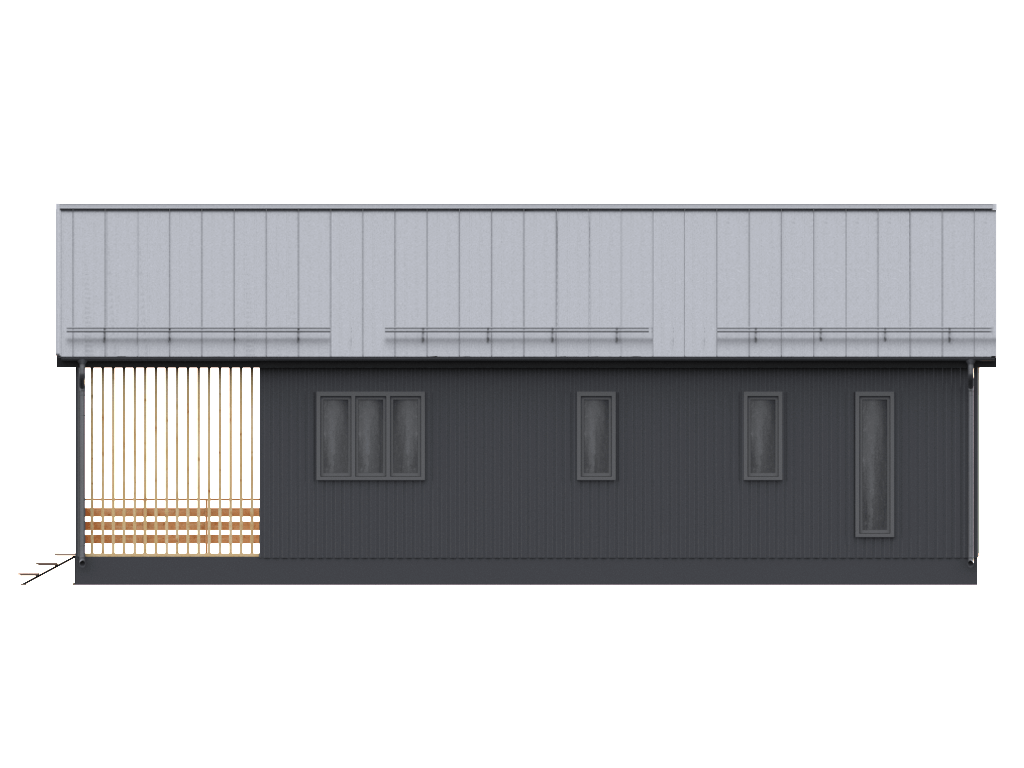 Проект каркасного дома Бьерн фасад 2