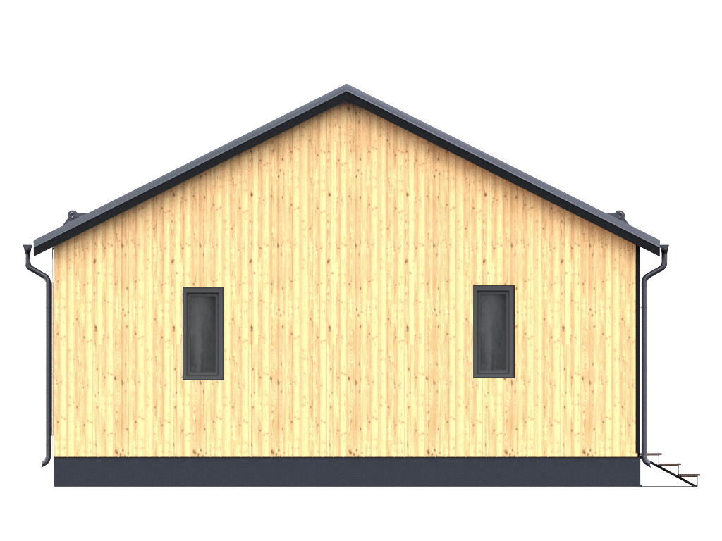 Проект каркасного дома Бьерн фасад 3