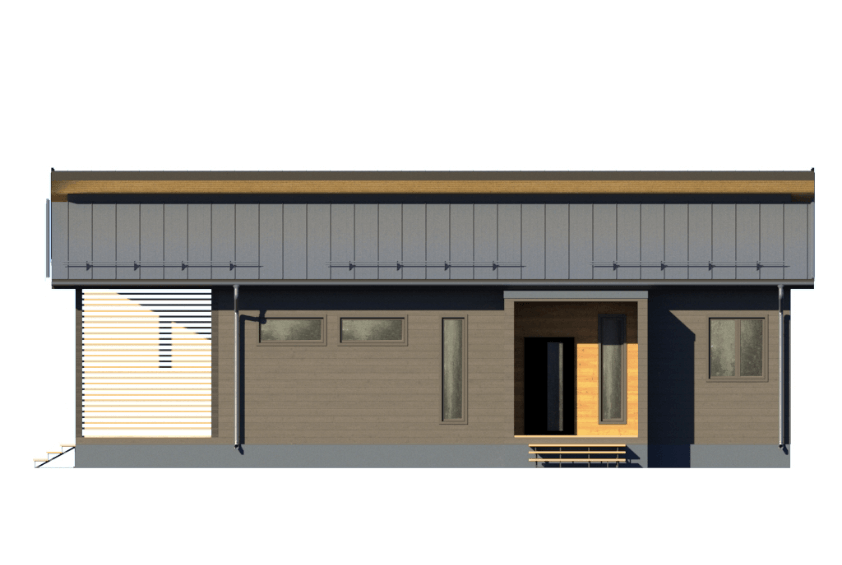 Проект каркасного дома Хаген фасад 1