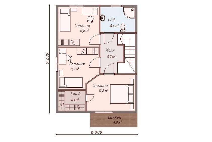 Проект каркасного дома Кентвуд план 2
