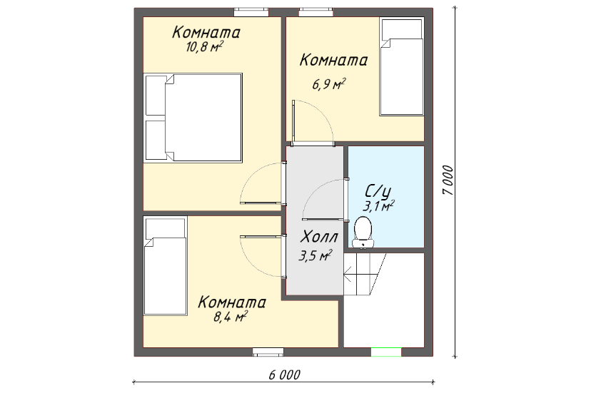 Проект каркасного дома Колорадо план 2