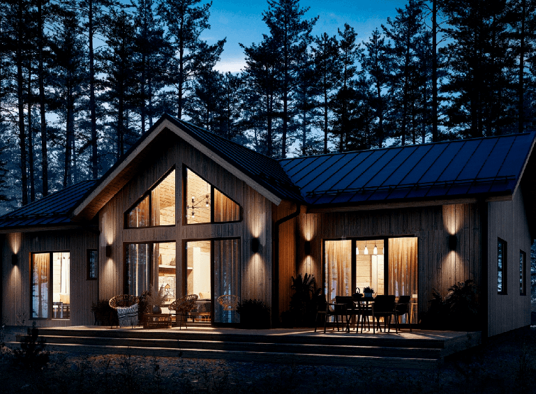 Проект каркасного дома Лагерта 1