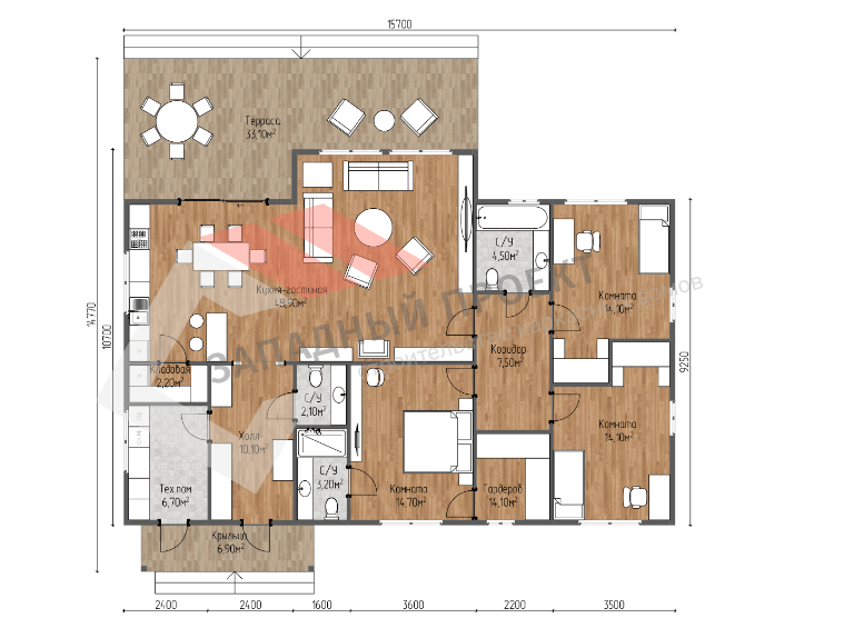 Проект каркасного дома Лагерта план