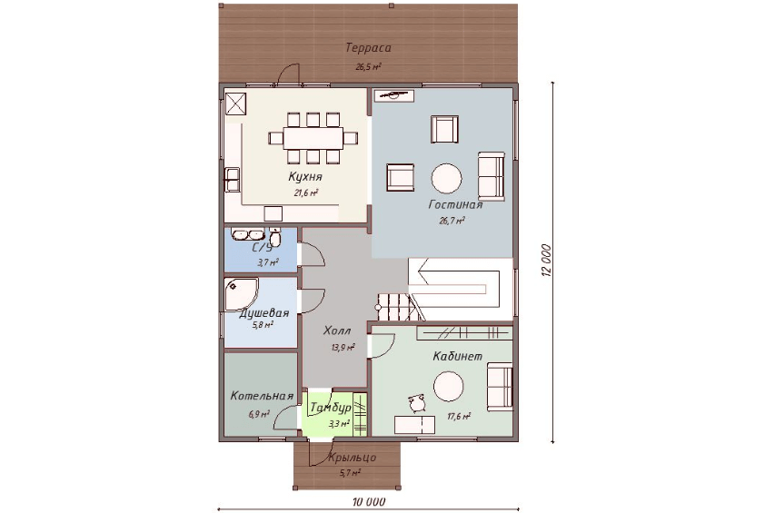 Проект каркасного дома Лейквуд план