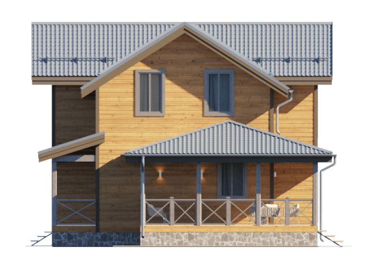 Проект каркасного дома Луизиана фасад