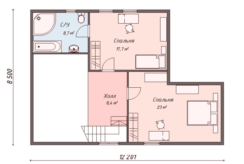 Проект каркасного дома МакКензи план 2