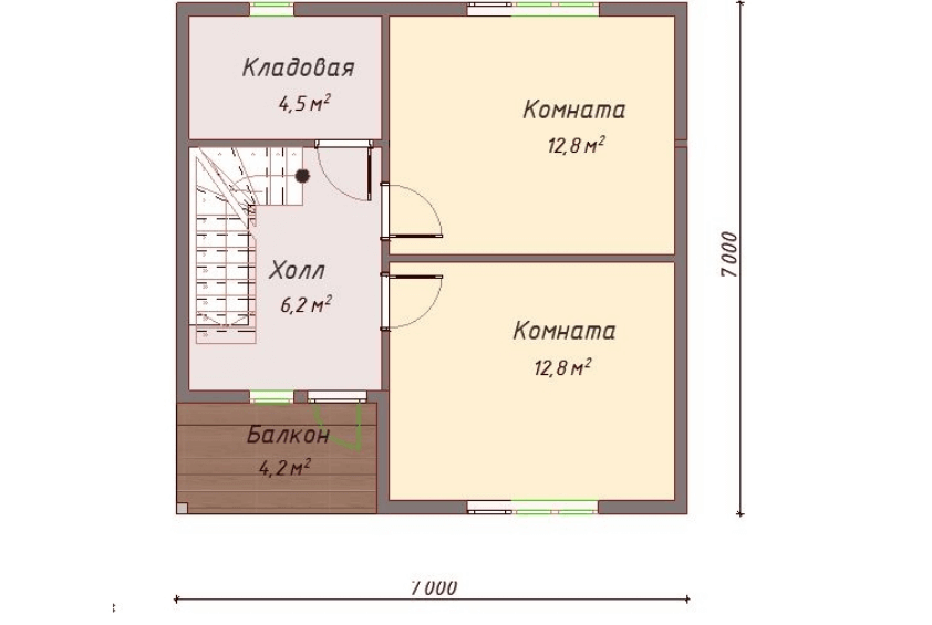 Проект каркасного дома Монтана-Сити план 2