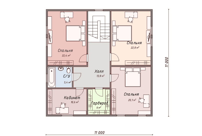 Проект каркасного дома Натчез план 2