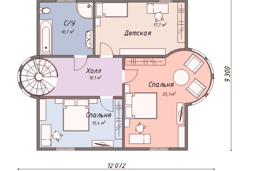 Проект каркасного дома Редфорд план 2