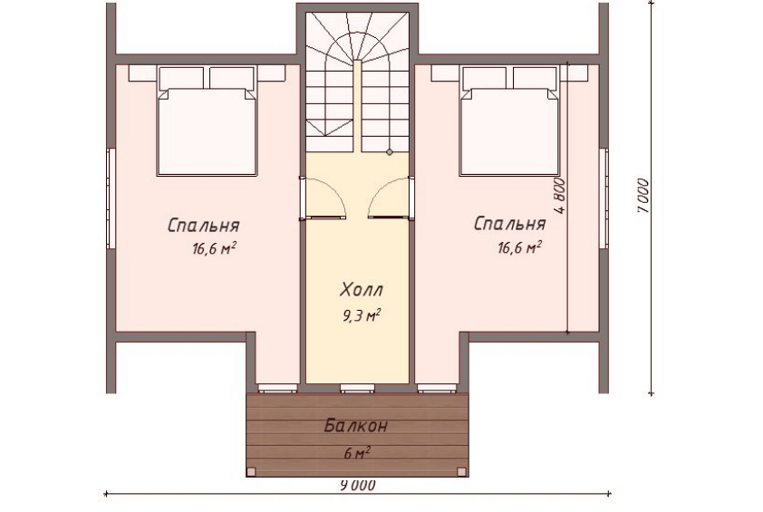 Проект каркасного дома Спрингфилд план 2