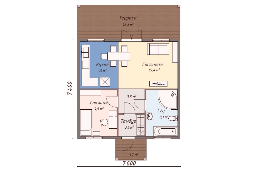 Проект каркасного дома Стенфорд план