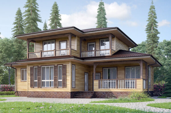 Проект каркасного дома Уолдорф